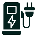 Borne de stationnement pour voiture électrique disponible ($) icon
